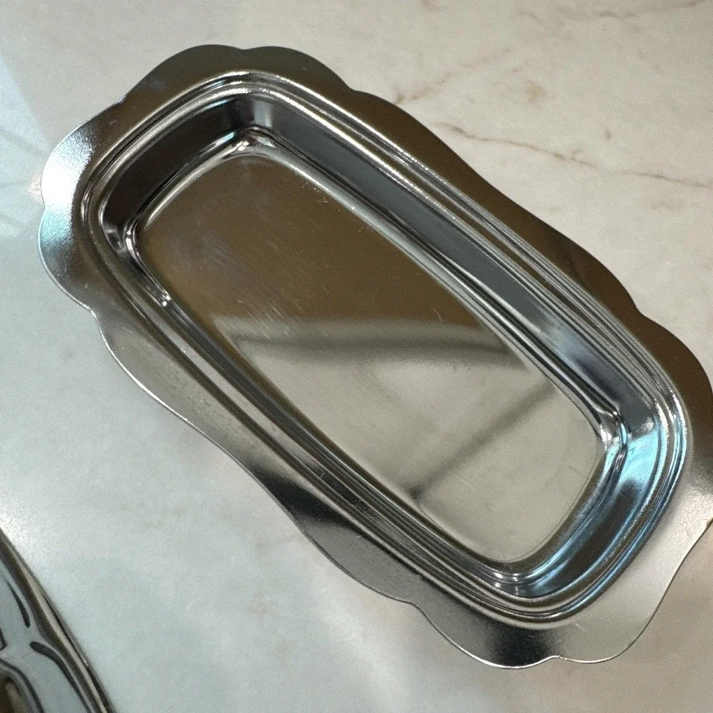 Vintage SHELTON-WARE Chrome Butter Dish